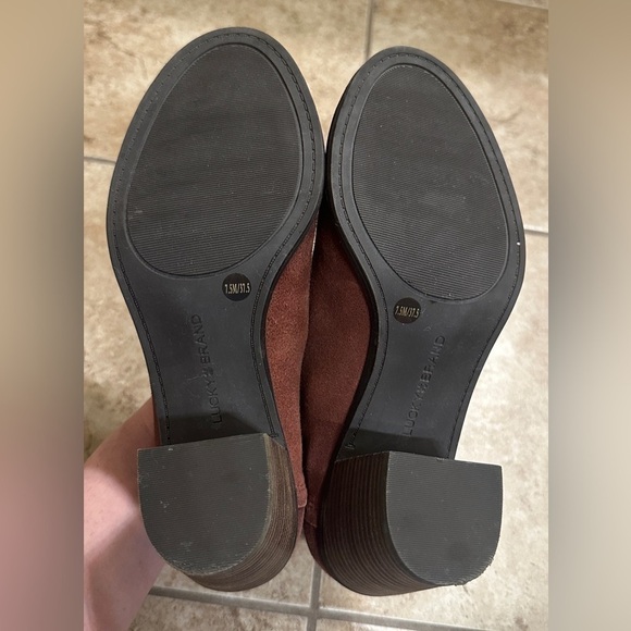 Lucky Brand Kalli Sable peep toe leather booties - Picture 7 of 9